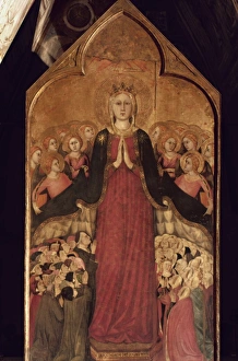 MEMMI: MADONNA IN HEAVEN. Madonna in Heaven. Oil on panel by Lippo Memmi, 14th century MEMMI: MADONNA IN HEAVEN. Madonna in Heaven. Oil on panel by Lippo Memmi, 14th century