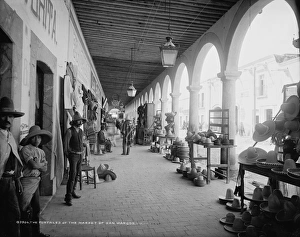 MEXICO, c1890. Portales of the market of San Marcos in Aguascalientes, Mexico MEXICO, c1890. Portales of the market of San Marcos in Aguascalientes, Mexico