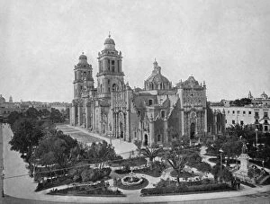 Architecture Collection: MEXICO: CATHEDRAL, c1890. The Mexico City Metropolitan Cathedral in Mexico City, Mexico