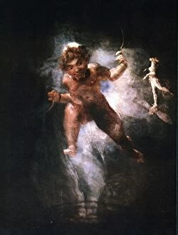 Images Dated 22nd April 2010: MIDSUMMER NIGHTs DREAM. Puck (from A Midsummer Nights Dream ), by Henry Fuseli. Oil, c. 1790
