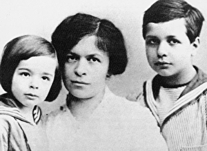 MILEVA MARIC WITH SONS. Mileva Maric, the first wife of Albert Einstein, photographed MILEVA MARIC WITH SONS. Mileva Maric, the first wife of Albert Einstein, photographed