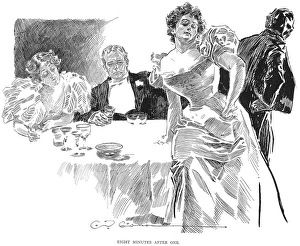 Eight Minutes After One. Drawing, c1900, by Charles Dana Gibson Eight Minutes After One. Drawing, c1900, by Charles Dana Gibson