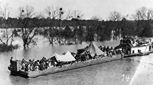 MISSISSIPPI FLOOD, 1927. Refugees from Murphy, Mississippi, on their way to Vicksburg MISSISSIPPI FLOOD, 1927. Refugees from Murphy, Mississippi, on their way to Vicksburg