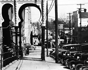 MISSISSIPPI: VICKSBURG. Street scene in Vicksburg, Mississippi. Photograph by Walker Evans, 1936 MISSISSIPPI: VICKSBURG. Street scene in Vicksburg, Mississippi. Photograph by Walker Evans, 1936