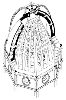 Modern diagram of Filippo Brunelleschis dome for the Cathedral of Florence Modern diagram of Filippo Brunelleschis dome for the Cathedral of Florence