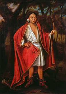 MOHAWK CHIEF, 1710. Ho Nee Yeath Taw No Row, a Mohawk chief. Oil on canvas, 1710 MOHAWK CHIEF, 1710. Ho Nee Yeath Taw No Row, a Mohawk chief. Oil on canvas, 1710