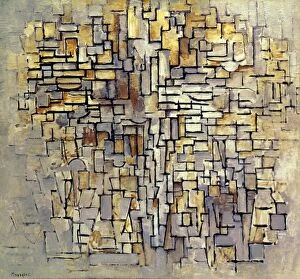 Abstract art Collection: MONDRIAN: COMPOSITION, 1913. Composition VII. Oil on canvas by Piet Mondrian, 1913