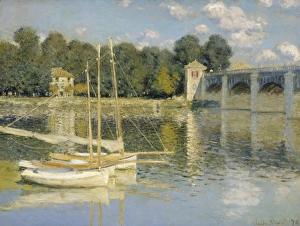 MONET: THE BRIDGE, 1874. The Bridge at Argenteuil. Oil on canvas, Claude Monet, 1874 MONET: THE BRIDGE, 1874. The Bridge at Argenteuil. Oil on canvas, Claude Monet, 1874