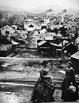 MONTANA: HELENA. Two women in the mining town of Helena, Montana, c1875 MONTANA: HELENA. Two women in the mining town of Helena, Montana, c1875