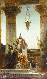 MOREAU: KING DAVID. King David Meditating. Oil on canvas by Gustave Moreau MOREAU: KING DAVID. King David Meditating. Oil on canvas by Gustave Moreau
