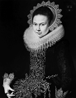 MOREELSE: YOUNG LADY. Portrait of a Young Lady with Ruff. Oil painting by Paulus Moreelse MOREELSE: YOUNG LADY. Portrait of a Young Lady with Ruff. Oil painting by Paulus Moreelse