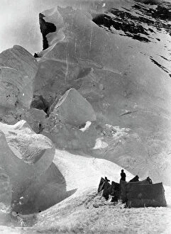 Crest Gallery: MOUNT EVEREST EXPEDITION. The camp of the 1924 British expedition to Mount Everest