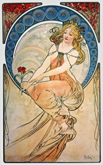 <b class=qtipBold><figcaption>MUCHA: POSTER, 1898</figcaption></b><br>MUCHA: POSTER, 1898. Poster design, 1898, by Alphonse Mucha.<br><em>© none</em> MUCHA: POSTER, 1898