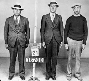 MUG SHOT, 1933. A New York City Police Department mug shot of American gangsters Waxey MUG SHOT, 1933. A New York City Police Department mug shot of American gangsters Waxey
