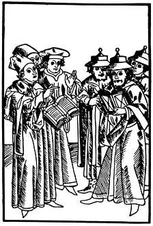 NAHMANIDES (1194-1270). Moshe ben Nahman Gerondi. Spanish Rabbi. Woodcut of Nahmanides NAHMANIDES (1194-1270). Moshe ben Nahman Gerondi. Spanish Rabbi. Woodcut of Nahmanides