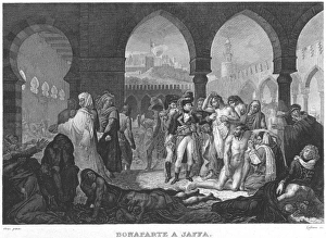 Napoleon Visiting the Plague Stricken at Jaffa. Steel engraving after the painting, 1804 Napoleon Visiting the Plague Stricken at Jaffa. Steel engraving after the painting, 1804