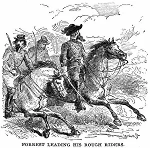 Images Dated 10th January 2007: NATHAN BEDFORD FORREST (1821-1877). American army officer. Major General Forrest leading his