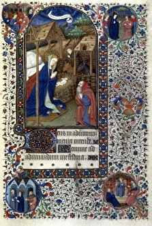 THE NATIVITY. Illumination from a French Book of Hours, c1430-35 THE NATIVITY. Illumination from a French Book of Hours, c1430-35