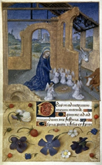 THE NATIVITY Illumination from a French or Flemish Book of Hours, c1480 THE NATIVITY Illumination from a French or Flemish Book of Hours, c1480
