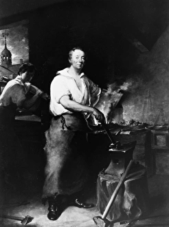 NEAGLE: BLACKSMITH, 1829. Pat Lyon at the Forge'. Oil on canvas by John Neagle, 1829 NEAGLE: BLACKSMITH, 1829. Pat Lyon at the Forge'. Oil on canvas by John Neagle, 1829