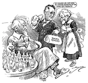 New Deal Remedies, cartoon, c1935, by Clifford Berryman New Deal Remedies, cartoon, c1935, by Clifford Berryman
