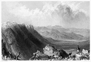 NEW HAMPSHIRE, 1839. View from Mount Washington. Line engraving, English, 1839 NEW HAMPSHIRE, 1839. View from Mount Washington. Line engraving, English, 1839