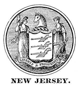 NEW JERSEY STATE SEAL. The seal of New Jersey, one of the original Thirteen States NEW JERSEY STATE SEAL. The seal of New Jersey, one of the original Thirteen States