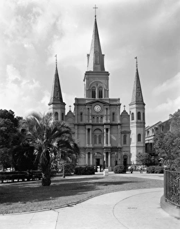 NEW ORLEANS: CATHEDRAL. A view of St. Louis Cathedral on Jackson Square in New Orleans NEW ORLEANS: CATHEDRAL. A view of St. Louis Cathedral on Jackson Square in New Orleans