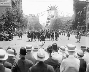 NEW ORLEANS: SHRINERS. Crowds in New Orleans, Louisiana, watching a procession NEW ORLEANS: SHRINERS. Crowds in New Orleans, Louisiana, watching a procession