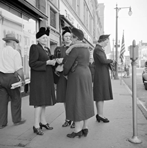 NEW YORK: AMSTERDAM, 1941. Women on the street in Amsterdam, New York NEW YORK: AMSTERDAM, 1941. Women on the street in Amsterdam, New York