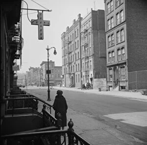 Gordon Parks Gallery: NEW YORK: HARLEM, 1943. A street scene in Harlem, New York. Photograph by Gordon Parks