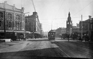 NEW ZEALAND, c1920. A streetcar in Christchurch, New Zealand. Photograph, c1920 NEW ZEALAND, c1920. A streetcar in Christchurch, New Zealand. Photograph, c1920