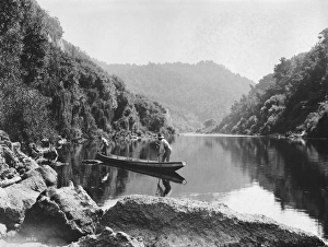 NEW ZEALAND, c1920. The Wanganui River in New Zealand. Photograph, c1920 NEW ZEALAND, c1920. The Wanganui River in New Zealand. Photograph, c1920