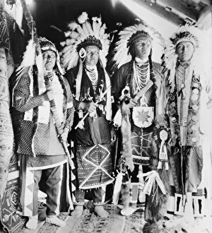 Nez Perce Gallery: NEZ PERCE NATIVE AMERICANS. Four Nez Perce Native Americans at Colville Indian