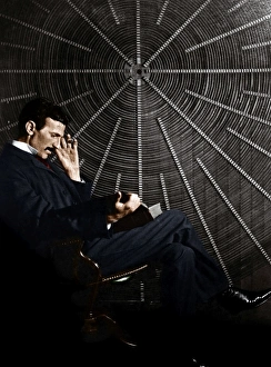 Nikola Tesla Prints: Nikola Tesla Print, c1895