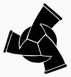 NORSE GOD: ODIN. The Triple Horn of Odin, an emblem of the Norse god, Odin NORSE GOD: ODIN. The Triple Horn of Odin, an emblem of the Norse god, Odin