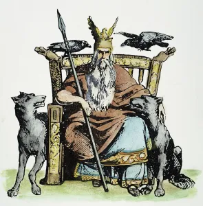 Odin the Viking God Prepares for War