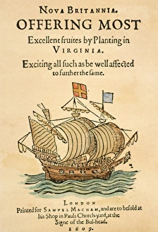NOVA BRITANNIA, 1609. Title-page of Nova Britannia, the pamphlet issued in 1609 NOVA BRITANNIA, 1609. Title-page of Nova Britannia, the pamphlet issued in 1609