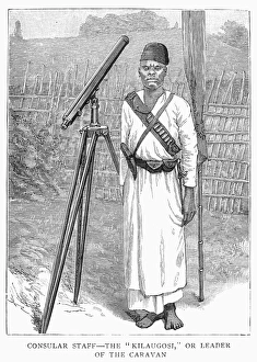 NYASALAND: CONSUL STAFF. The kilaugosi, or leader of the caravan NYASALAND: CONSUL STAFF. The kilaugosi, or leader of the caravan