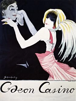 ODEON CASINO POSTER, 1920. German poster for Odeon Casino by Walter Schnackenberg, 1920