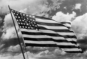 OLD GLORY, c1915. American flag, photographed c1915