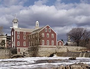 Blackstone Gallery: OLD SLATER MILL. Exterior view of the Old Slater Mill in Pawtucket, Rhode Island