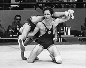 Strong Collection: OLYMPICS: WRESTLING, 1972. Dan Gable of the USA wrestling Kikuo Wada of Japan during the Summer