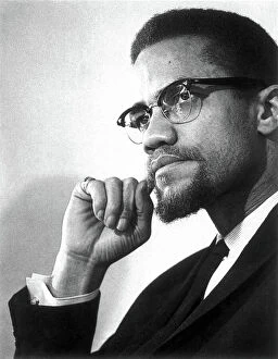 African American Gallery: Originally Malcolm Little. American religious and political leader