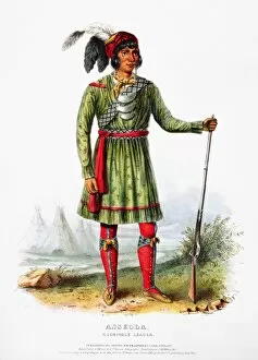 OSCEOLA (c1804-1838). Seminole Native American leader. Lithograph, early 19th century