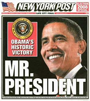 New York Post Presidential Election Print 5 November 2008. Art