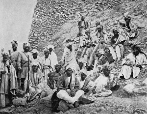 PAKISTAN: PASHTUN, c1897. Chief and leaders of the Afridi, a Pashtun tribe, near PAKISTAN: PASHTUN, c1897. Chief and leaders of the Afridi, a Pashtun tribe, near