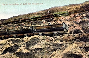 PANAMA CANAL, c1910. One of the ledges of Gold Hill, on the Culebra Cut, Panama Canal PANAMA CANAL, c1910. One of the ledges of Gold Hill, on the Culebra Cut, Panama Canal