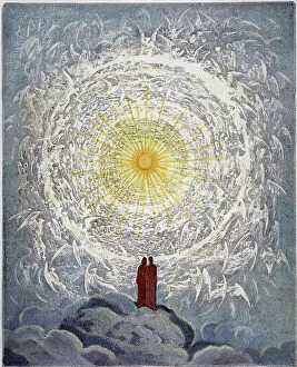 Celestial Gallery: PARADISO: DOR├ë. Beatrice leads Dante into the Empyrean, or highest level of Heaven