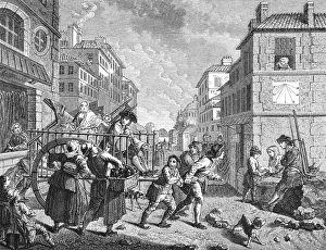 PARIS: MOVING DAY, c1750. The Painters Moving Day. After an engraving by Etienne Jeaurat PARIS: MOVING DAY, c1750. The Painters Moving Day. After an engraving by Etienne Jeaurat